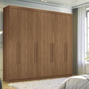 Guarda-Roupa Casal Santos Andirá Master New com 8 Portas, 4 Gavetas e 10 Prateleiras – 238,8cm de largura