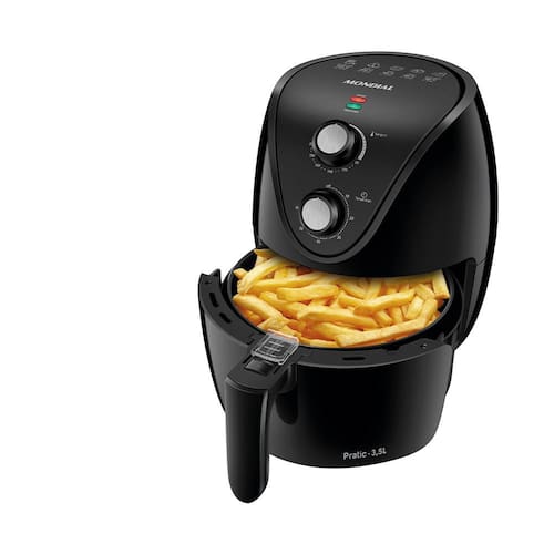 Fritadeira Elétrica Sem Óleo Air Fryer Mondial AF35-BF MK NE 1500W 3,5 Litros - Preta - 220V Menor preço em Fritadeira Elétrica Sem Óleo Air Fryer Mondial AF35-BF MK NE 1500W 3,5 Litros - Preta - 220V