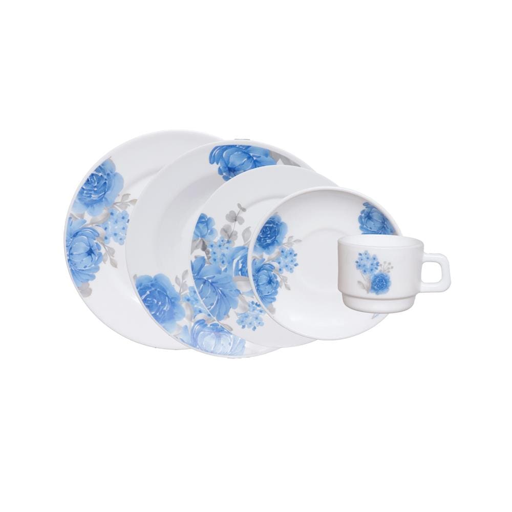 Aparelho de Jantar 20 peças Hauskraft em Opaline Recanto – Floral