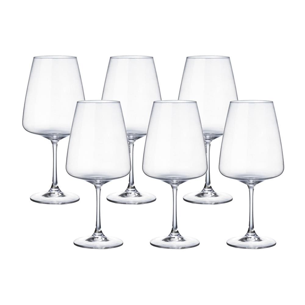Conjunto de Taças para Vinho Hauskraft Corvus em Cristal 750 ml - 6 Peças