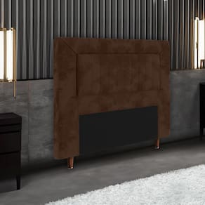 Cabeceira para Cama Box Solteiro Portobel Cintia com Revestimento em Suede
