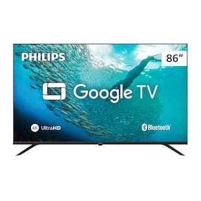 Smart TV LED 86" Ultra HD 4K Philips 86PUG7019/78 com Google TV, Comando de Voz, Wi-Fi, Entradas HDMI e USB
