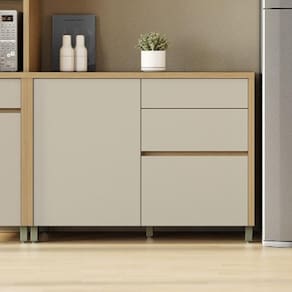 Balcão Nesher Condessa em MDF com 1 Porta e 3 Gavetas - 120cm de largura