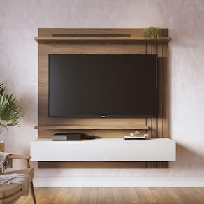 Painel de TV Colibri Juriti 150 Ripado Amêndoa Off White