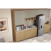 Gabinete Nesher Simone Mendes com 2 Portas e 1 Prateleira - 120cm de Largura – Carvalho/Greige