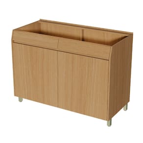 Gabinete Nesher Simone Mendes com 2 Portas e 1 Prateleira - 120cm de Largura – Carvalho/Greige