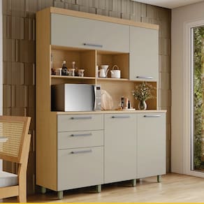 Cozinha Compacta Nesher Nobreza com 5 Portas, 2 Gavetas e 2 Prateleiras - 160cm de largura