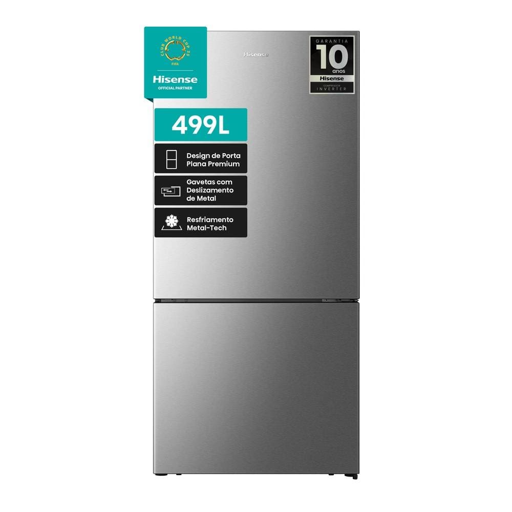 Hisense 冷蔵庫 Geladeira Hisense Inverter 499L RB5P504 Bottom | Casas Bahia