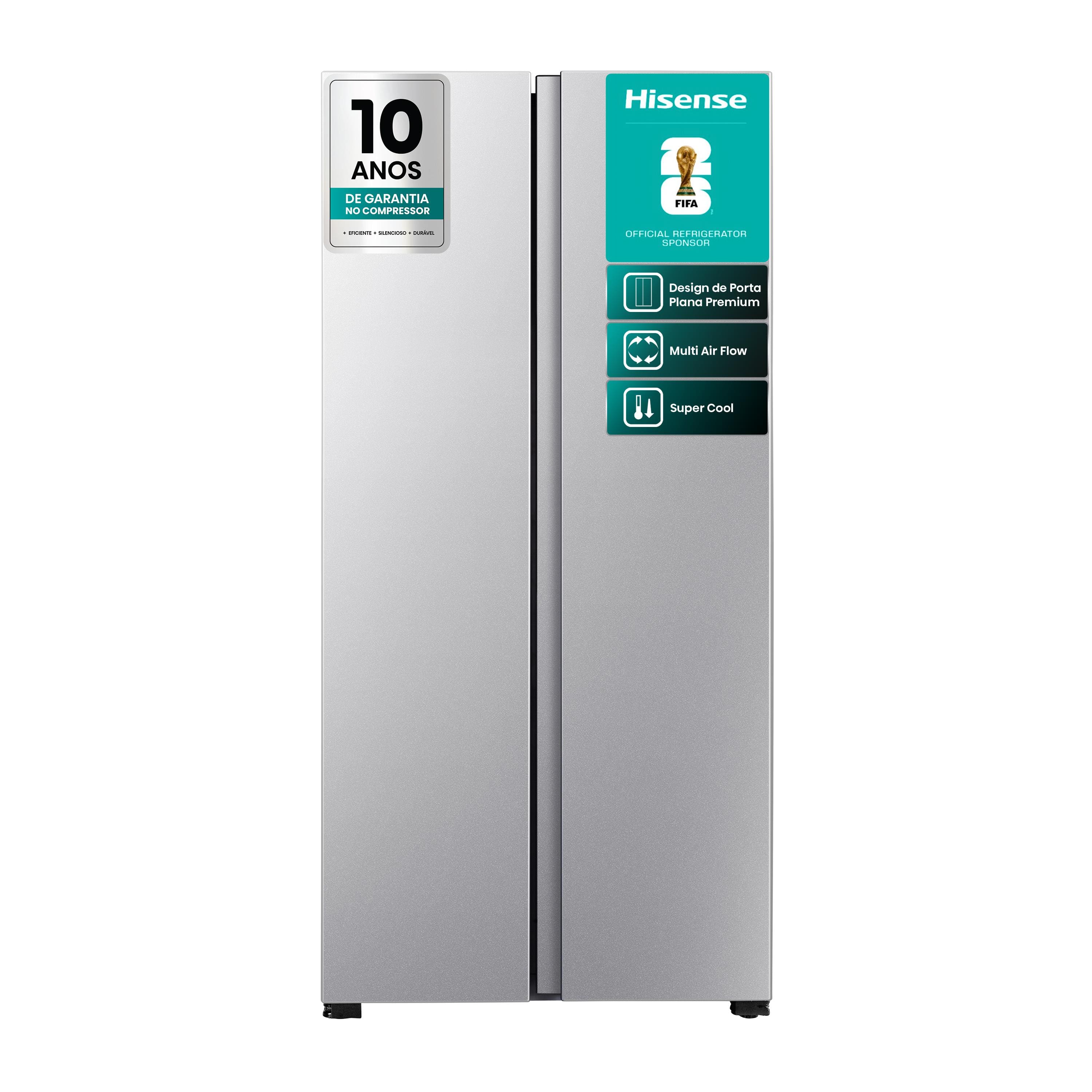 Geladeira 428L Hisense RS3P428 Side by | Casas Bahia