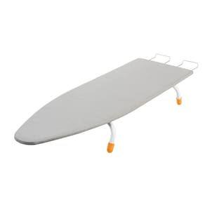 Tábua de Passar Roupa Utimil Portátil com Suporte para Ferro – Branco/Cinza
