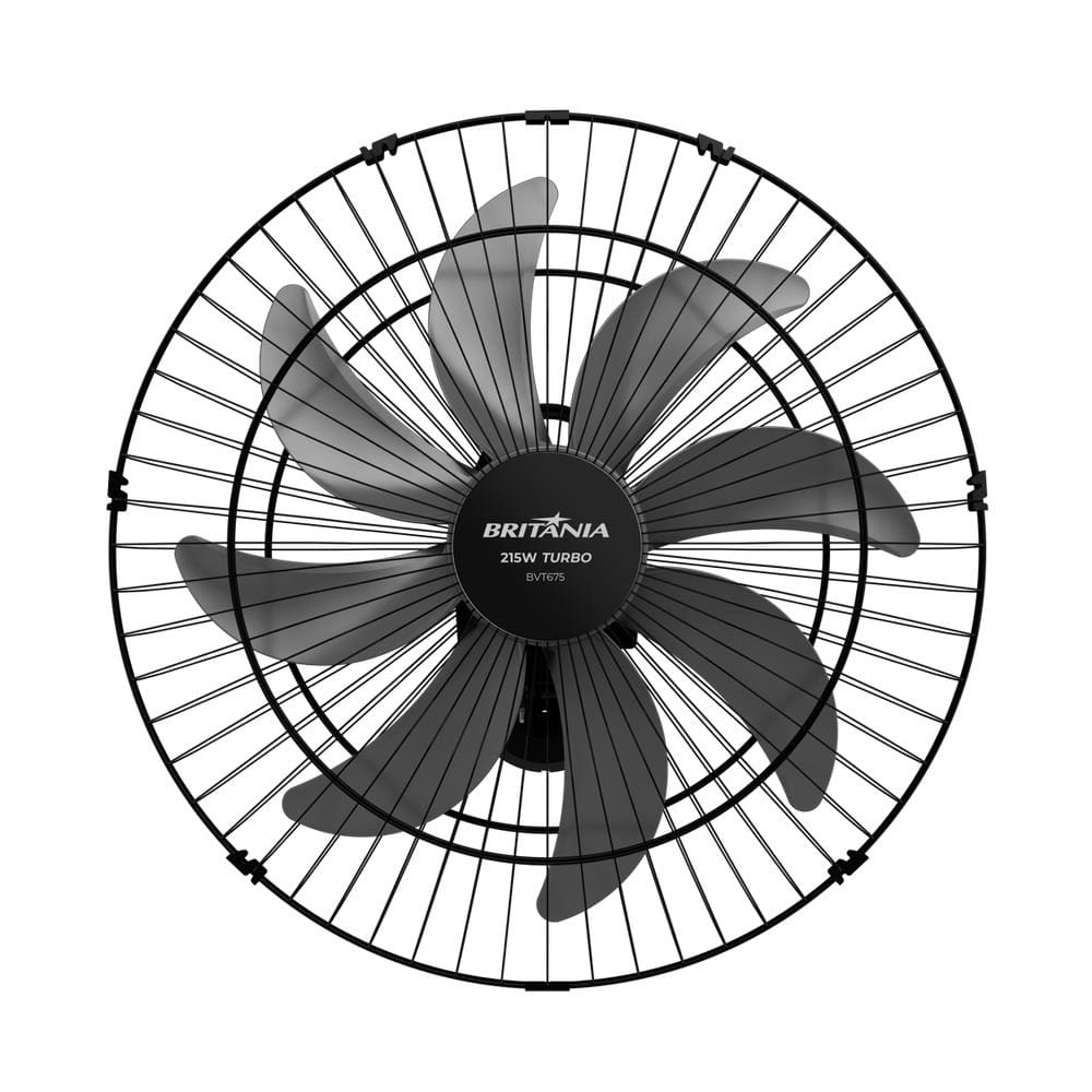 Ventilador de Parede 60cm Britânia 215W BVT6758 Pás Turbo