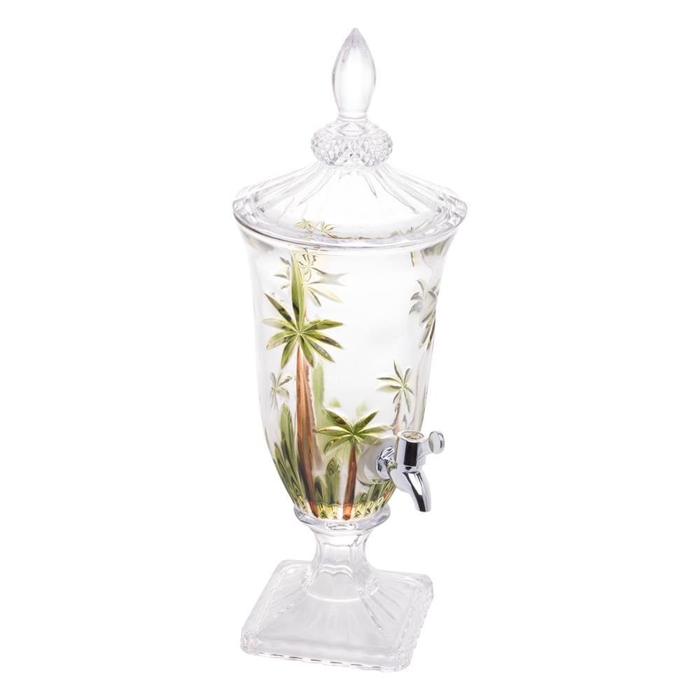 Suqueira de Cristal Ecológico Wolff Palm Tree 2L Handpaint com Pé e Tampa