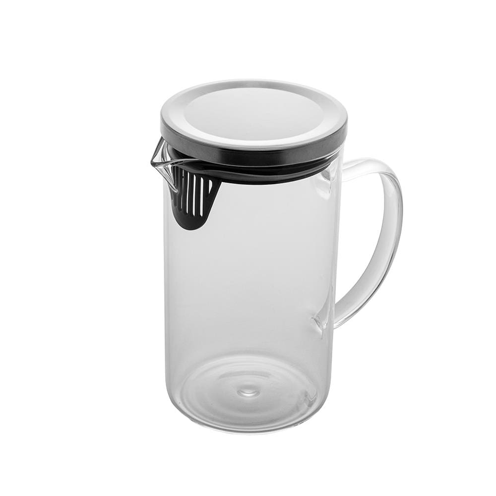 Jarra de Vidro Wolff 1L com Tampa Design Alta Resistência Térmica