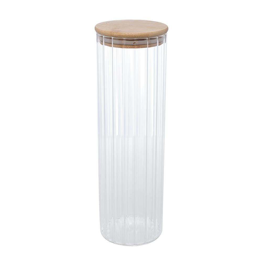 Porta Mantimento Wolff 1,3L Vidro Borossilicato Tampa Bambu