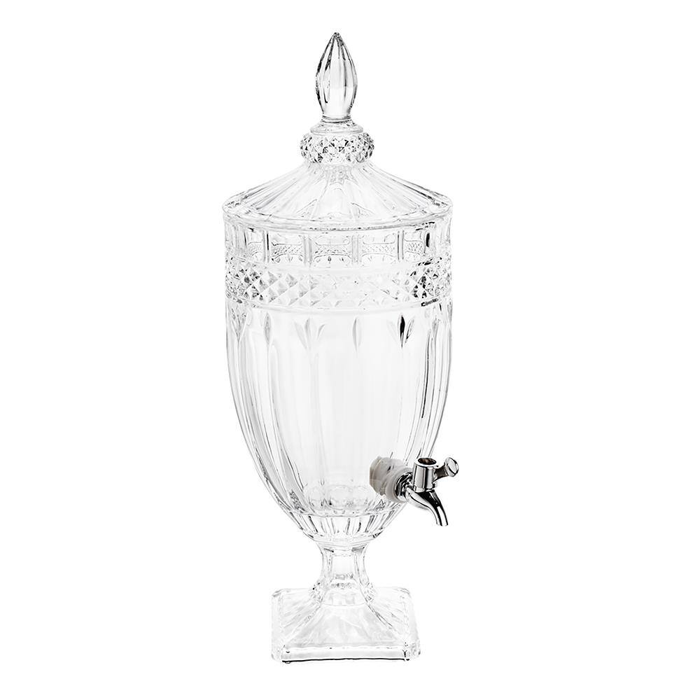 Suqueira de Cristal Ecológico Wolff Brandon 4,5L com Pé e Tampa - SUQUEIRA CRISTAL ECOOLOGICO BRANDON 4,5L WOLFF