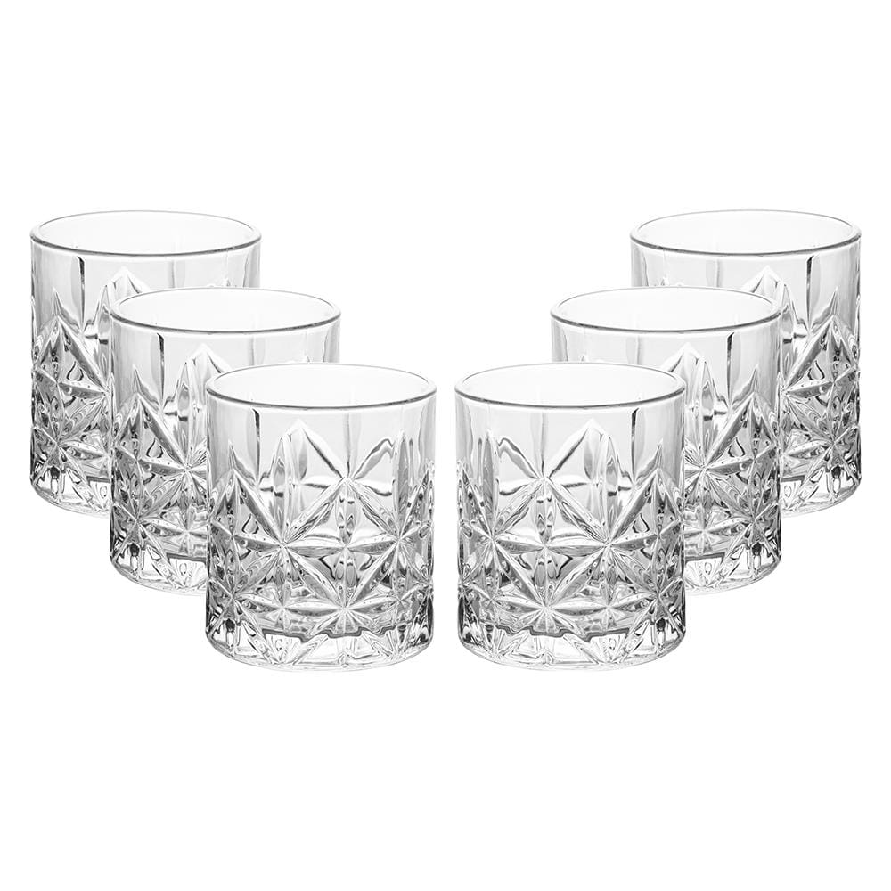Conjunto 6 Copos Baixo Wolff Stella 300ml Vidro Transparente Elegante