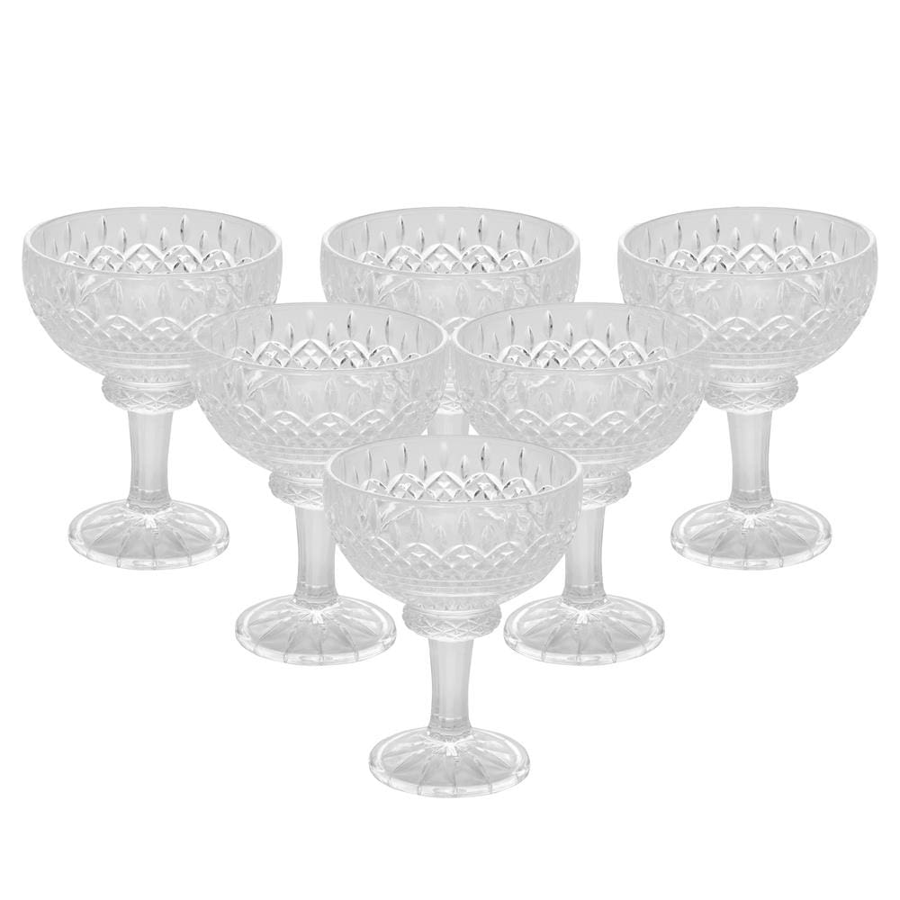 Conjunto 6 Taças Sobremesa Wolff Lys 260ml Cristal Elegante Refinado