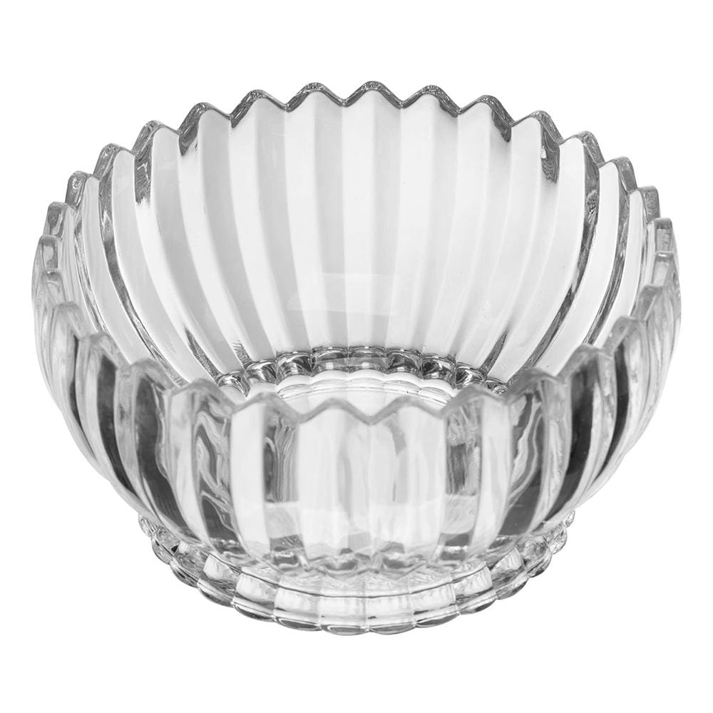 Centro de Mesa de Cristal Wolff Geneva Redondo 22x22x12cm Lapidado Design Sofisticado