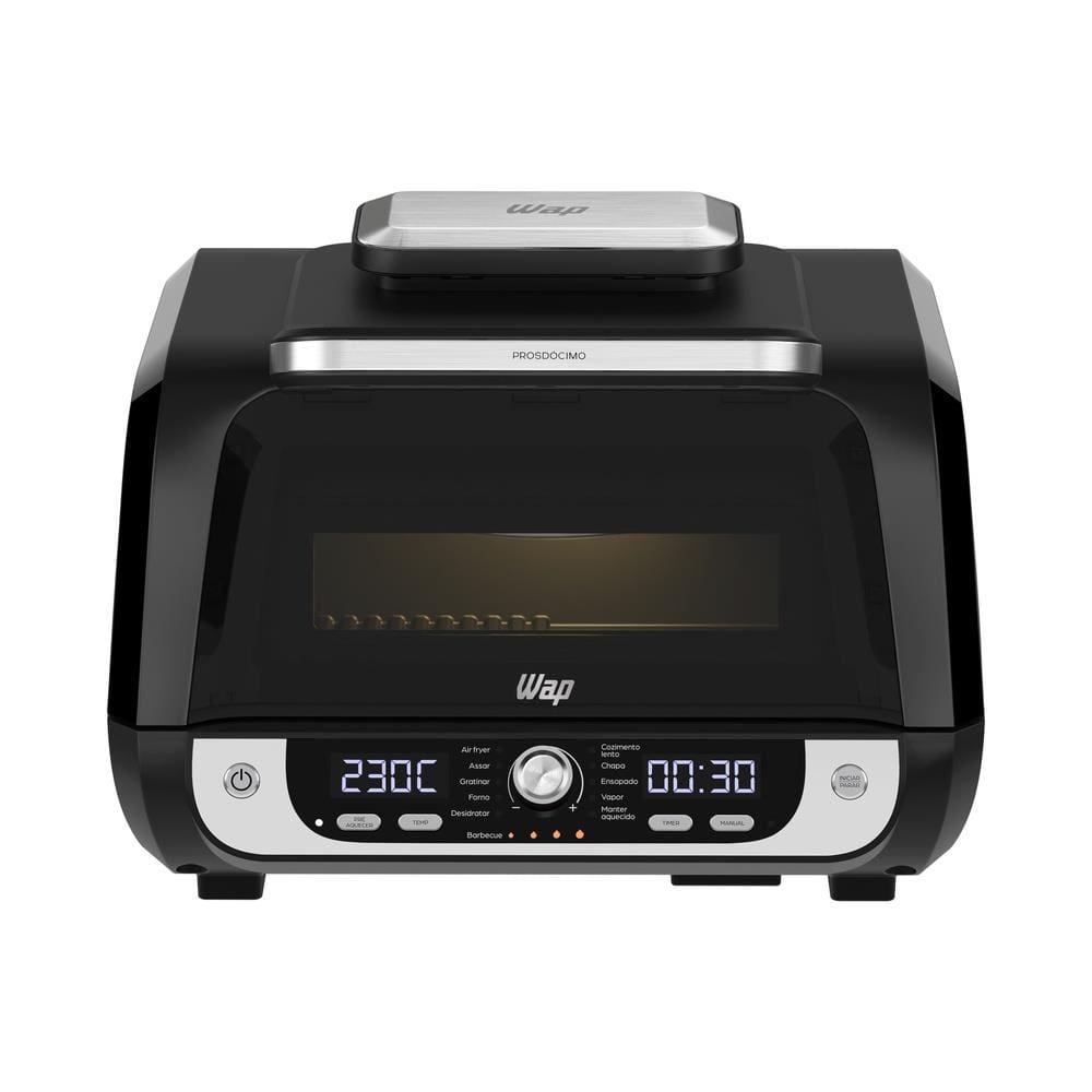 Fritadeira Air Fryer WAP Barbecue Digital 1700W 12 Funções Painel LED GrayStone Sem Óleo Sem Fumaça