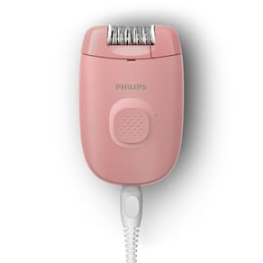 Depilador Philips Satinelle BRE229/00 Cabeça Lavável 2 Velocidades Capa Massageadora Banco e Rosa Bivolt