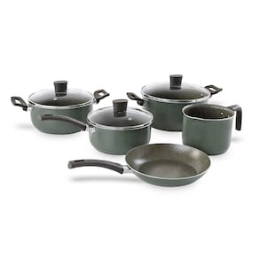 Conjunto de Panelas Multiflon Ekó 5 Peças Antiaderente 7 Camadas Verde