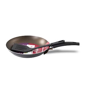 Frigideira Multiflon Gourmet 24cm com Espátula Antiaderente Cinza