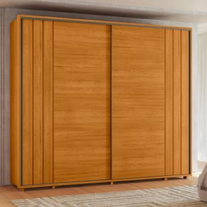 Guarda-Roupa Casal Madetec Dalí 2 Portas de Correr 8 Gavetas Cabideiro Extensível Escada Retrátil