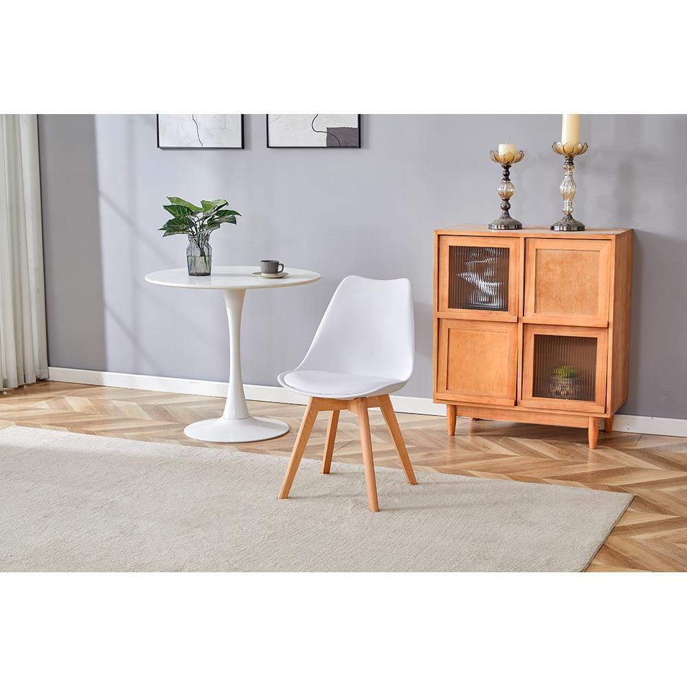 Cadeira Conthey Eames Leda Design Ergonômico Estofada Courino Base Madeira