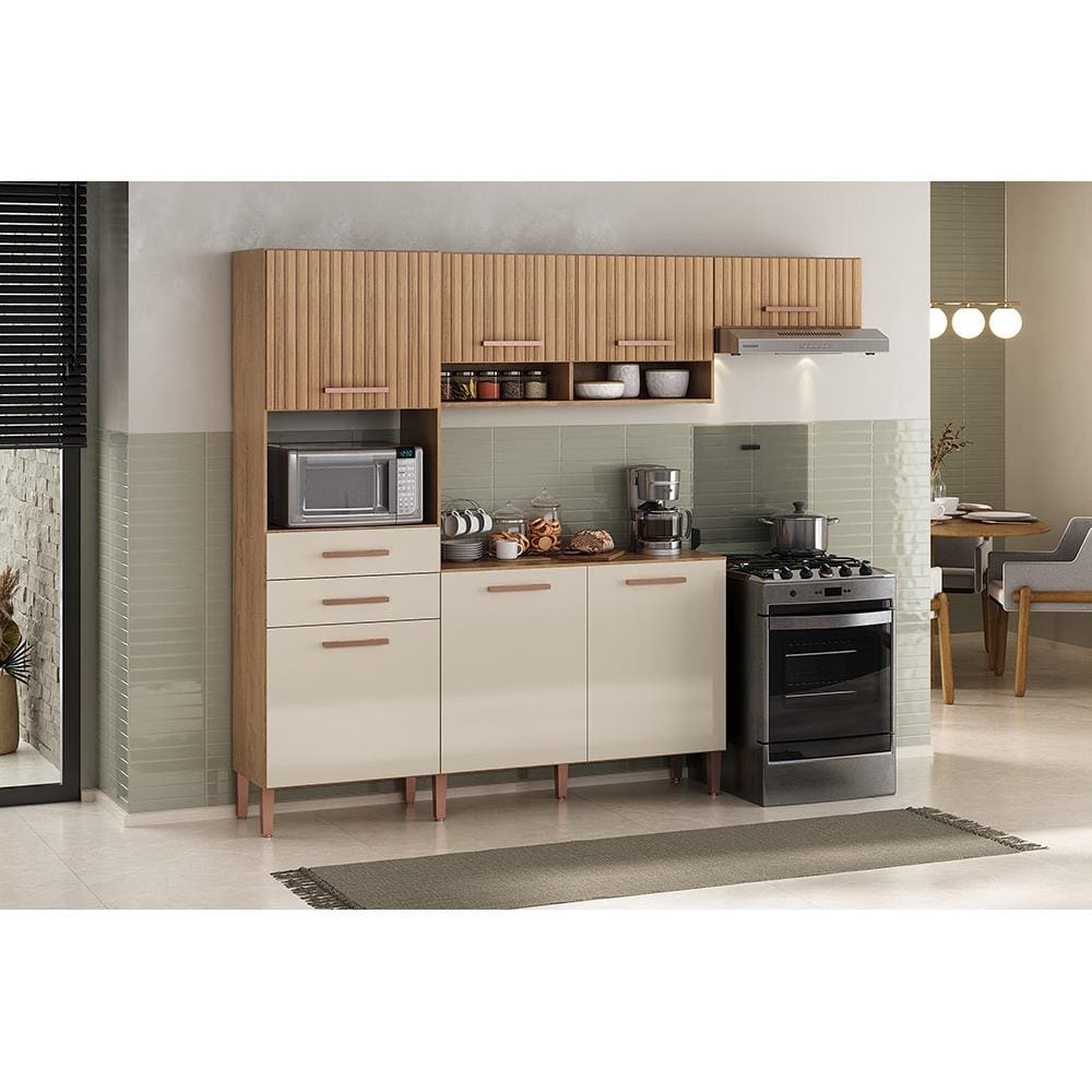 Cozinha Compacta Atualle Fortaleza 187cm 7 Portas 2 Gavetas MDP