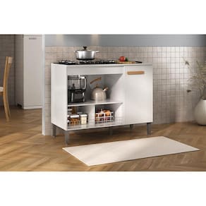 Balcão Para Cooktop de até 5 Bocas Atualle Madri 109 cm 1 Porta MDF