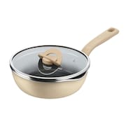 Panela Wok Tefal One Pick Pot 22cm Alumínio Antiaderente Indução Tampa Vidro Vanila