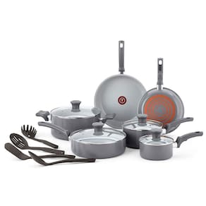 Conjunto de Panelas Tefal Recycled Ceramic 10 Peças Cinza Antiaderente Cerâmico Tampa Vidro