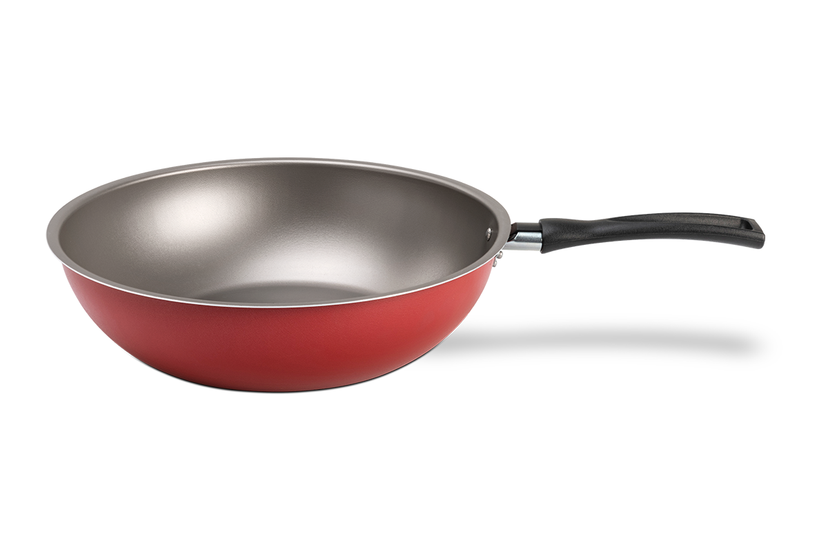 Panela Wok Brinox Ruby Antiaderente Pro-Flon 3L 26cm Vermelho