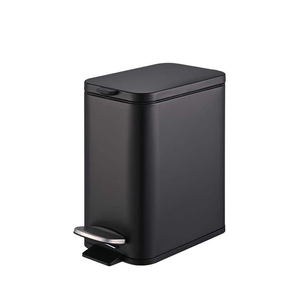 Lixeira Brinox Frame 5L Retangular com Pedal Balde Removível Preto