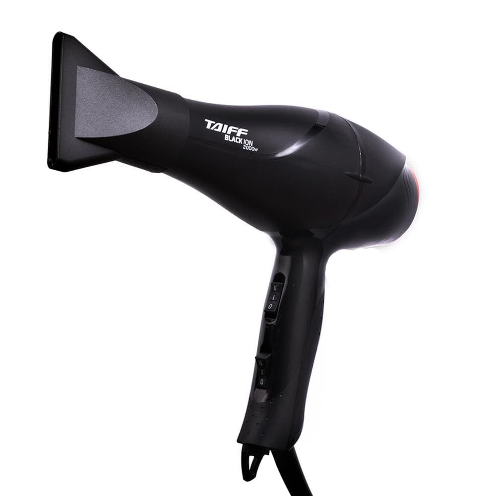 Secador de Cabelo Taiff Black Ion 2000W Íons Negativos 2 Velocidades Preto  - 220V