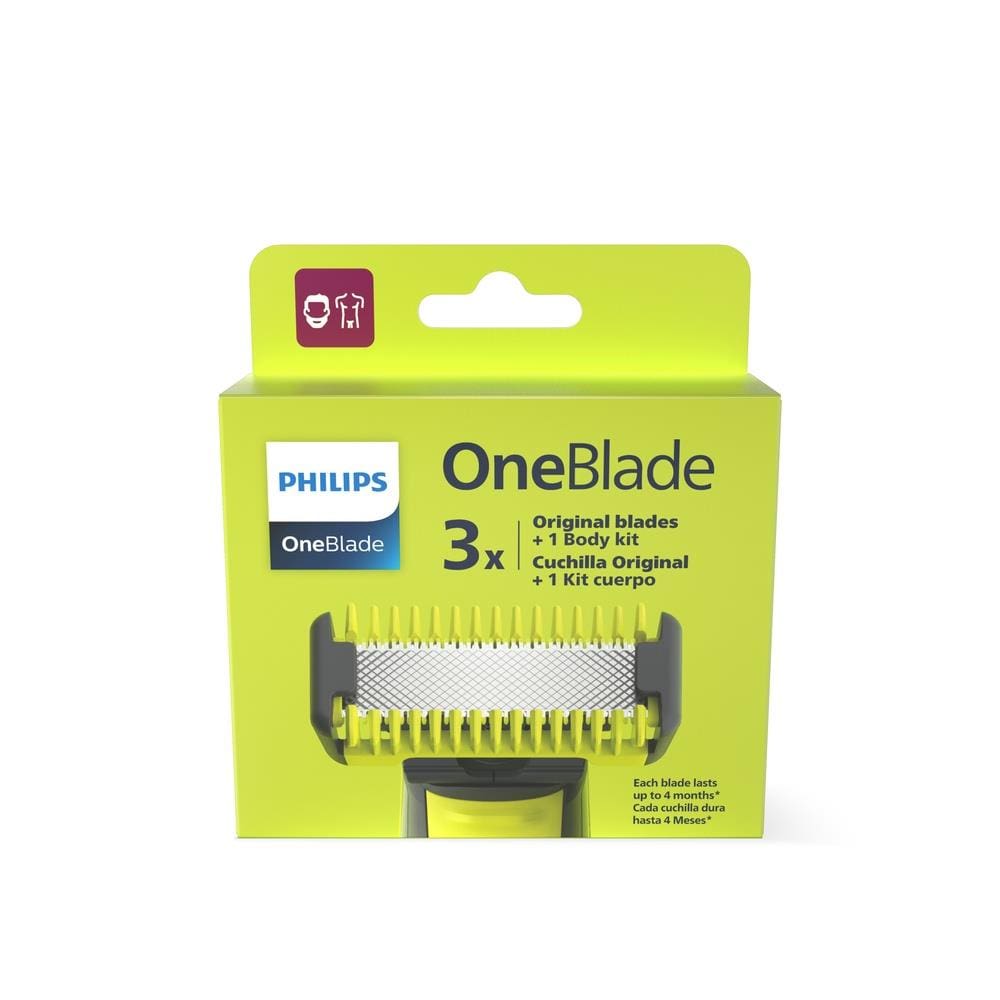 Kit Lâminas Substituíveis Philips OneBlade QP630/51 Compatível com todos os modelos