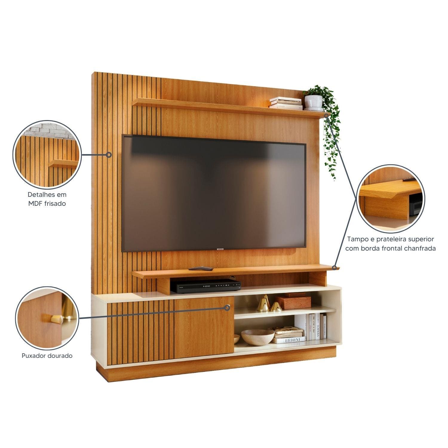 Estante Home Theater Madetec Ares 160cm | Casas Bahia