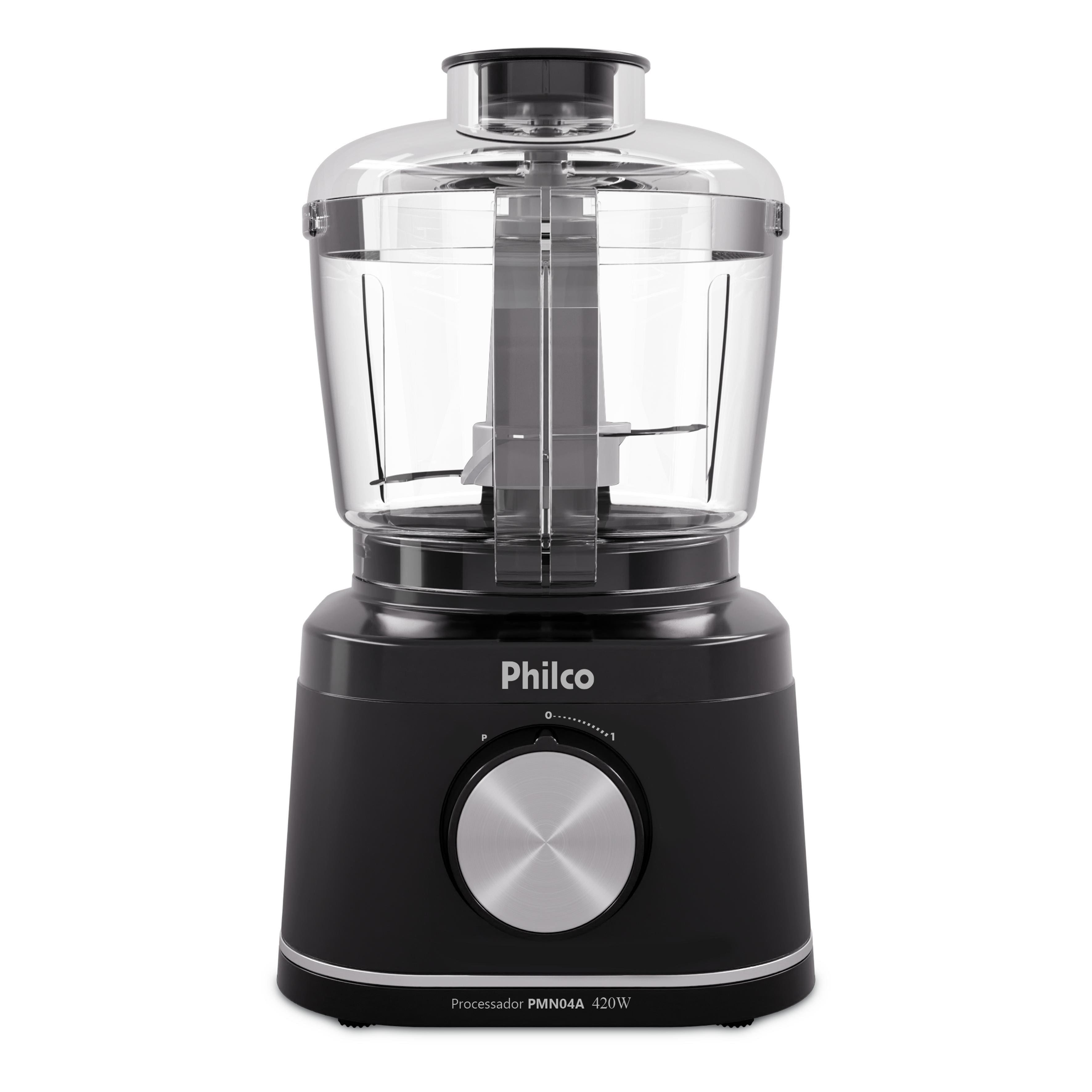 Processador de Alimentos Philco PMN04A 420W 500ml Trava de Segurança Preto - 220V