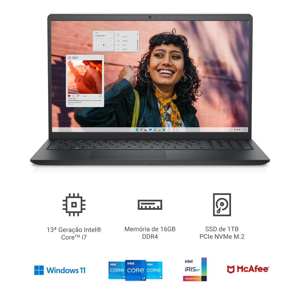 Notebook Dell Intel Core i7 16GB | Casas Bahia
