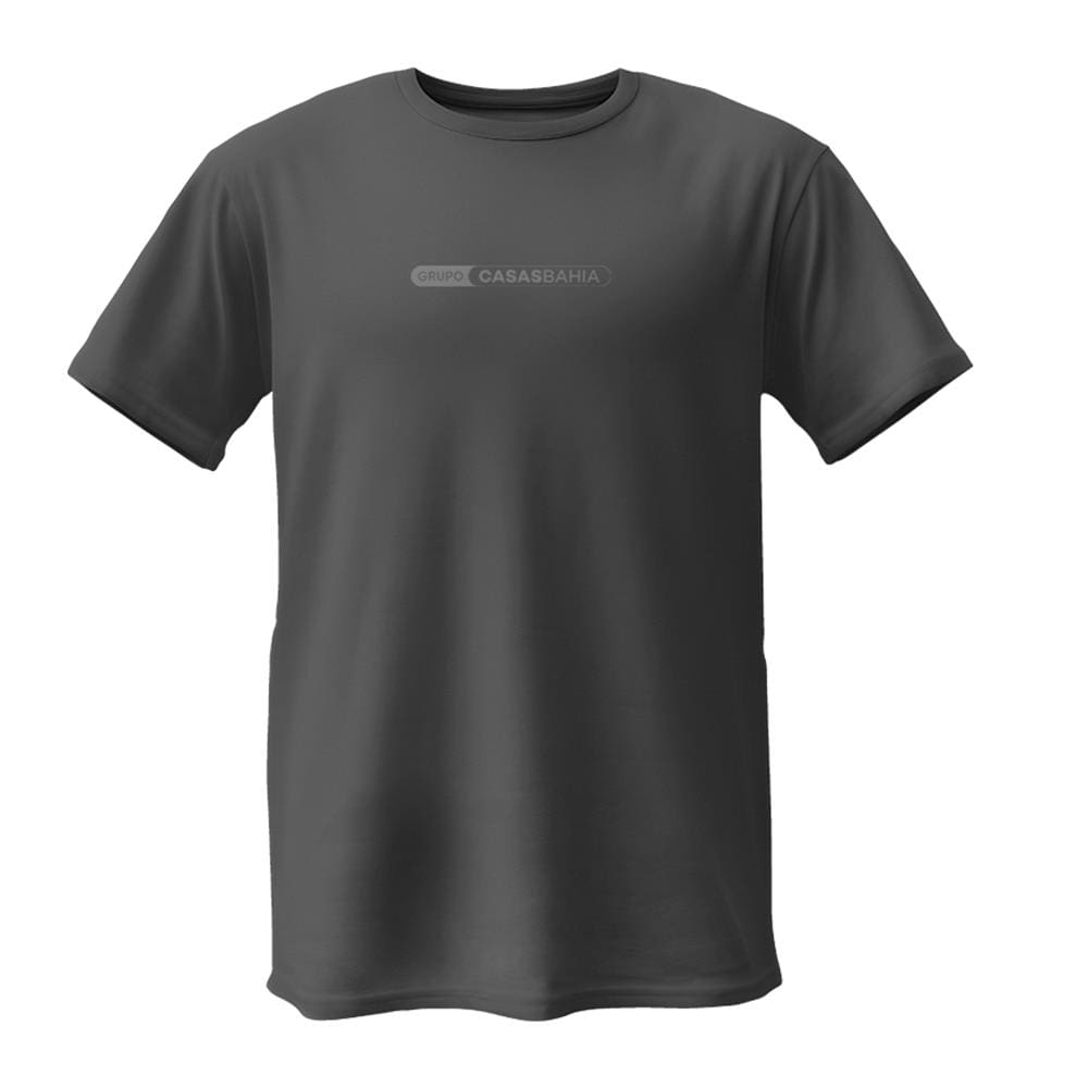 Camiseta Manga Curta Grupo Casas Bahia Fit Algodão Estampada Preta - M