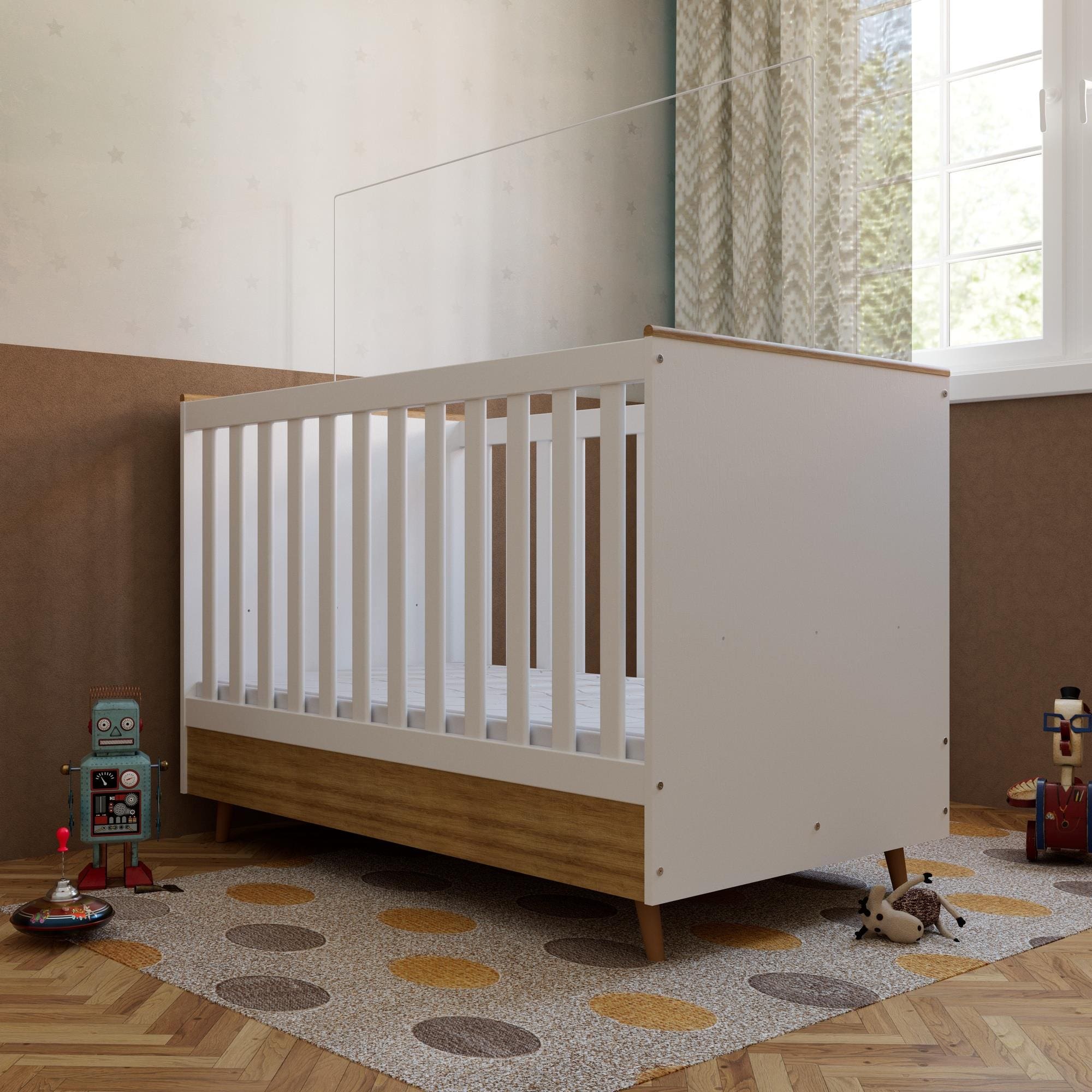 Berço 2 em 1 Bartira Ternura Plus MDP Acabamento FF