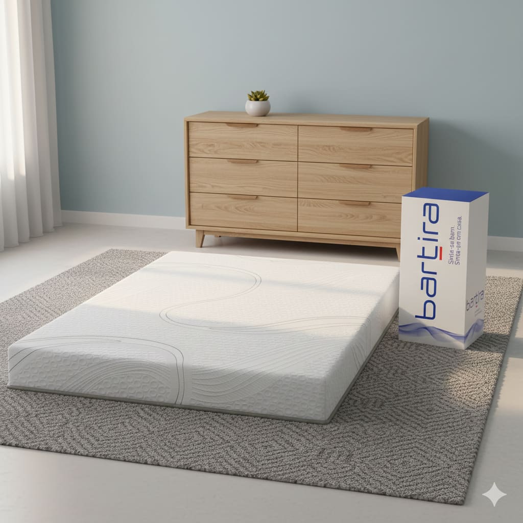 Colchão Casal Bartira Viena D40+D33 Até 130Kg Espuma Viscoelástica Enrolado à Vácuo 20x138x188cm