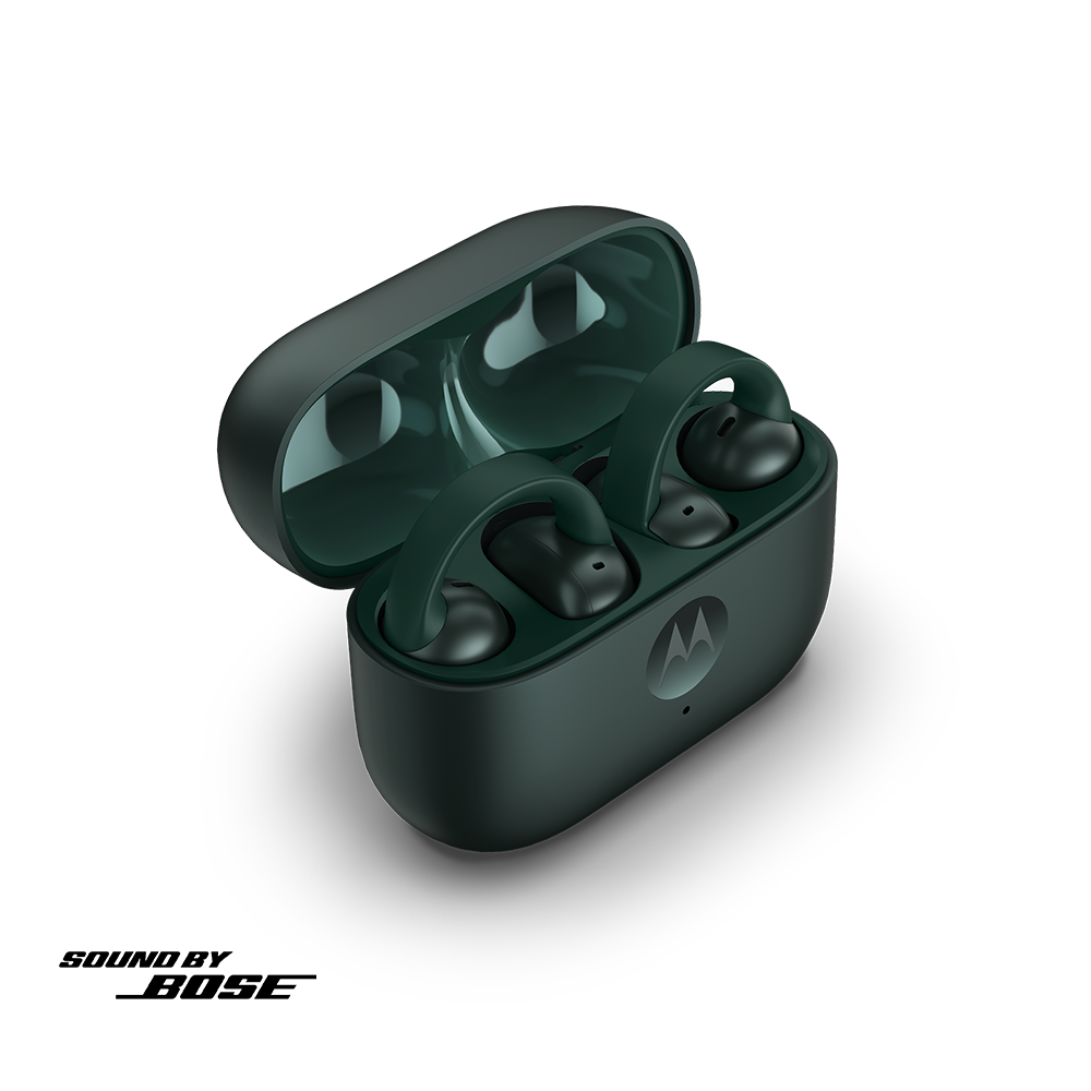 Fone de Ouvido Moto Buds Loop OWS Bluetooth, Sound by Bose IP54 Bateria até 39h Verde
