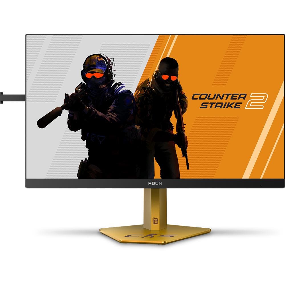 Monitor Gamer 24,1” LED AOC AGON Pro Counter Strike 2 CS25G/78 Full HD 610Hz Preto e Dourado