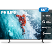 Smart TV 55” 4K Philips 55PUG7300/78 Titan OS Pixel Precise UHD Comando de Voz Preta