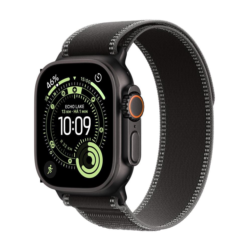 Apple Watch Ultra 3 GPS+ Cellular 49mm Preto Pulseira Loop Trail P/M Preta-Carvão