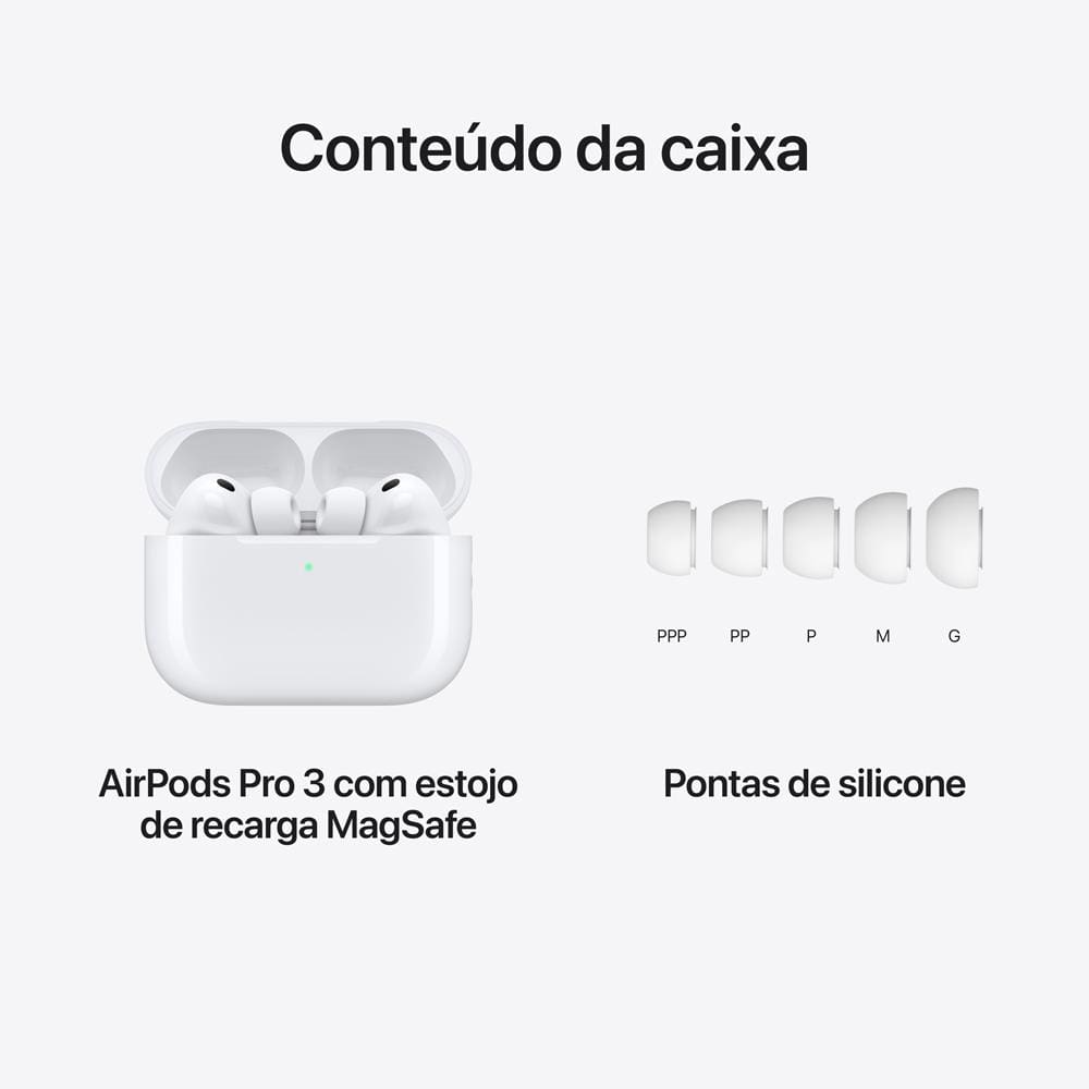 Apple AirPods Pro 3 Branco | Casas Bahia