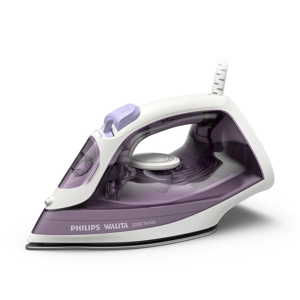 Ferro de Passar a Vapor Philips Walita Série 2000 DST2020 Base Cerâmica Reservatório 250ml Calc Clean Roxo - 220V