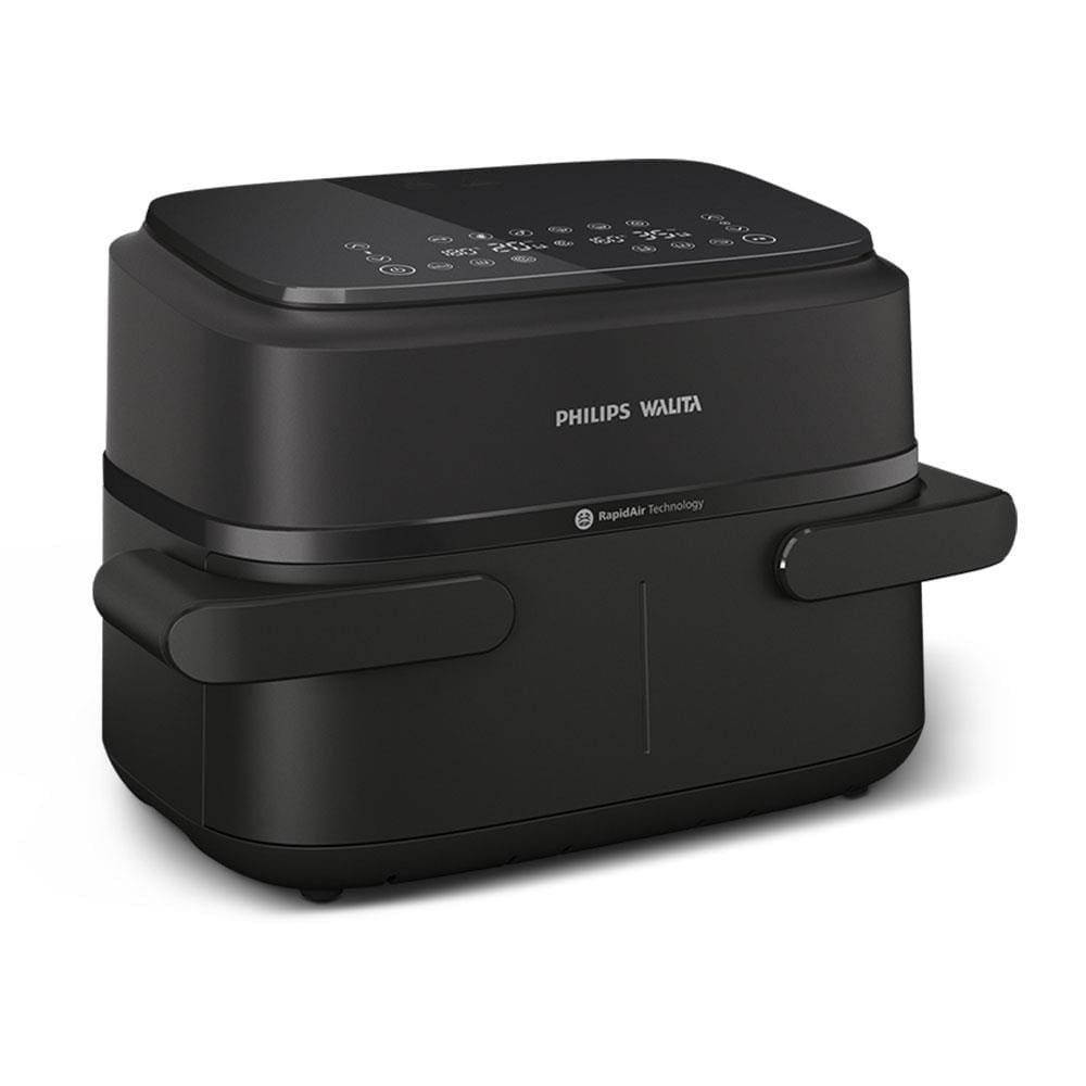 Fritadeira Airfryer Philips Walita Série 1000 NA150 7,1L 1850W Cesto Duplo Preta