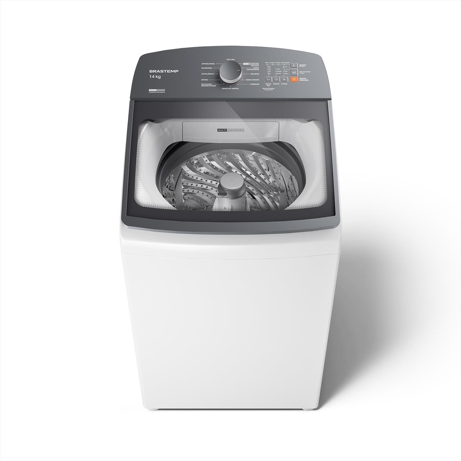 Máquina de Lavar Brastemp BWF14AB 14kg Smart Sensor Ciclo Tira Mancha Cesto Inox Branca  - 220V